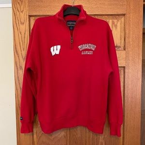 Wisconsin Badgers Alumni Quarter Zip Sweatshirt - Size M